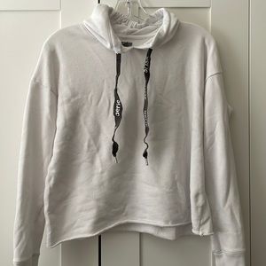 Aerie Small White Cropped Hoodie